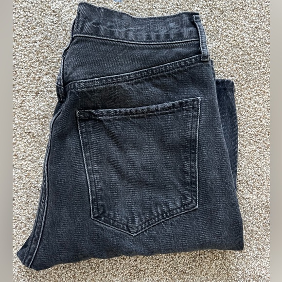 Agolde Riley cropped Jean in washed black, size 27 - Picture 4 of 6